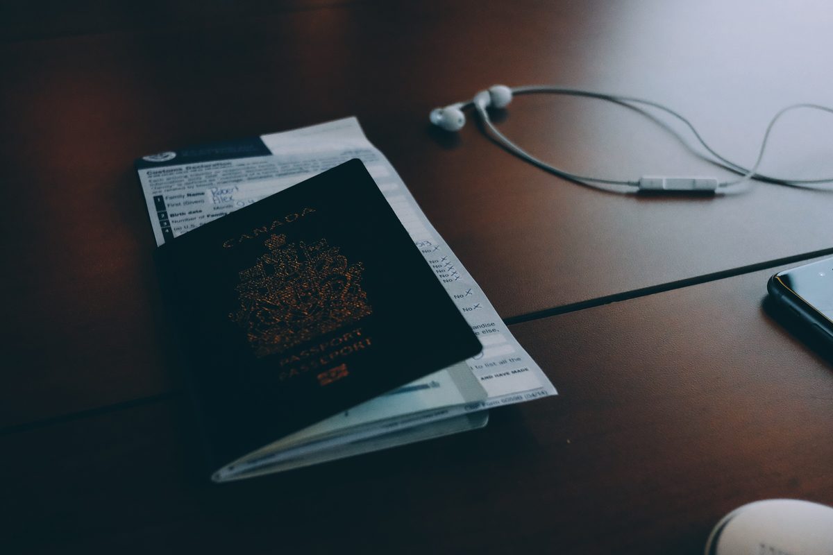 Passport and supporting documents organised before lodging an Australian visa application